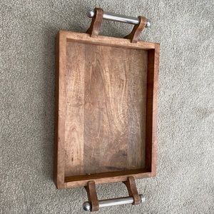 Wooden coffee table tray